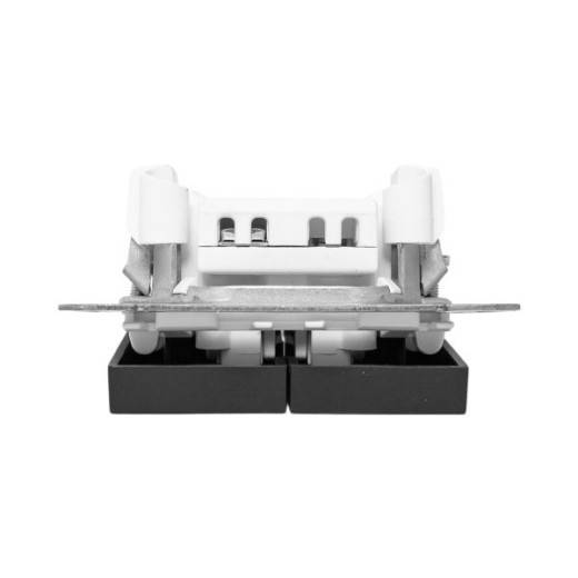 EKF Эпика Механизм выключателя, двухклавишный, кнопочный, чёрный