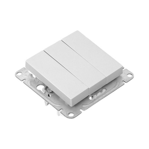 EKF Эпика Механизм выключателя, трёхклавишный, алюминий