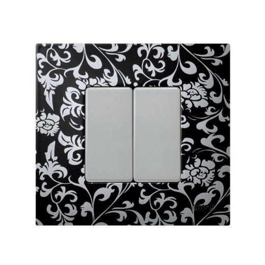 Simon 27 Мех Серый Выключатель проходной узкий, 10А 250В