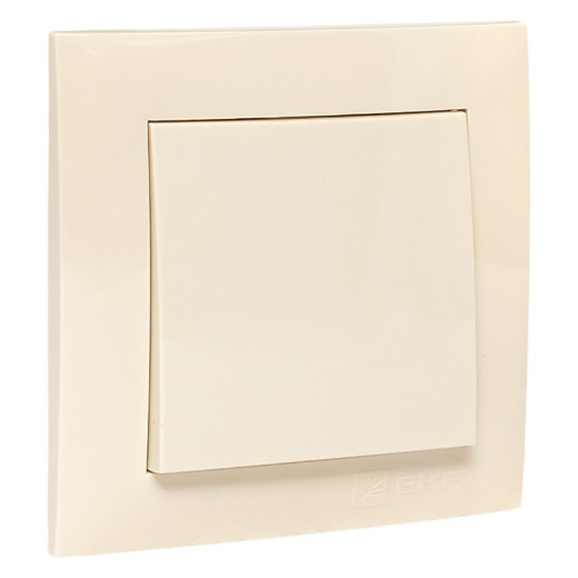 EKF Валенсия выключатель 1-кл. 10А кремовый перекрестный