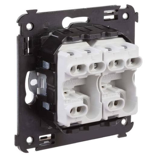 DKC Avanti Переключатель двухклавишный в стену, 