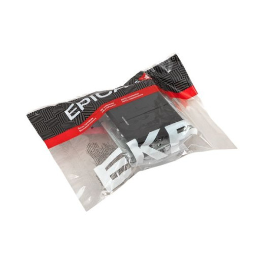 EKF Эпика Механизм выключателя, двухклавишный, с подсветкой, чёрный