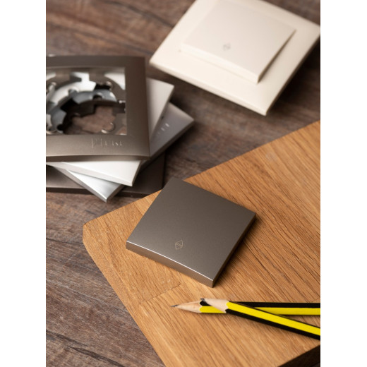 EKF PROxima Валенсия лицевая панель выключателя проходного 1-кл. 10А кашемир