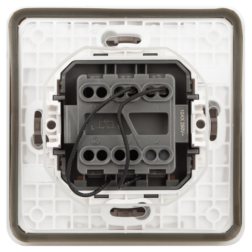 ЭРА Выключатель Эксперт 11-1522-01 с подсветкой IP55, 10АХ-250В, СУ, белый