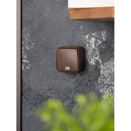 EKF Basic Минск Темное дерево Выключатель 1-кл с индикатором, 10А, ОП