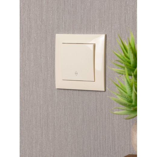 EKF PROxima Валенсия выключатель 1-кл. 10А кремовый проходной