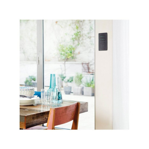 Simon Sense Графит Сенсорный 1-клавишный выключатель без маркировки, с возможностью регулирования