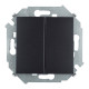 Simon 15 Графит Выключатель 2-клавишнный проходной (переключатель), 16А, 250В, винт. зажим