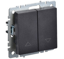 IEK BRITE BASE Черный Выключ. жалюзи 10А ВС10-1-5-БрЧ