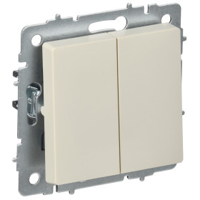 IEK BRITE Бежевый Выключ. 2-кл. перекр. 10А ВС10-2-3-БрКр