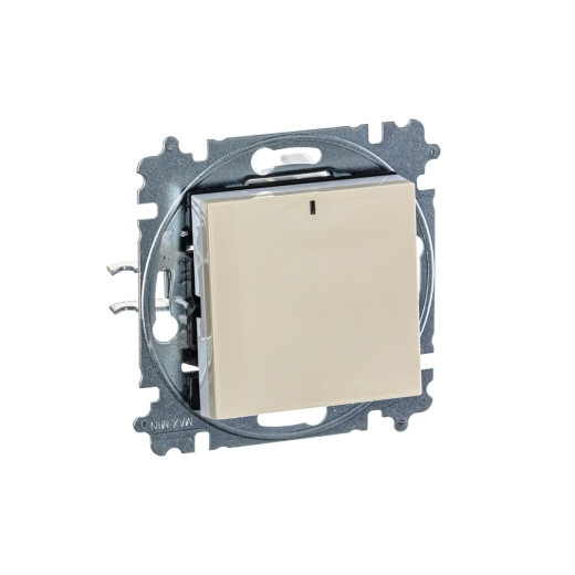 ABB EPJ Levit слоновая кость / белый Переключатель 1-кл, с ориент, подсветкой