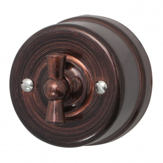 BIRONI Лизетта Пластик Медный век Выключатель 2-кл