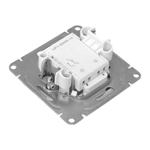 EKF Эпика Механизм выключателя, одноклавишный, с подсветкой, белый