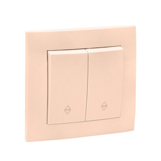 EKF PROxima Валенсия выключатель 2-кл. 10А кремовый проходной