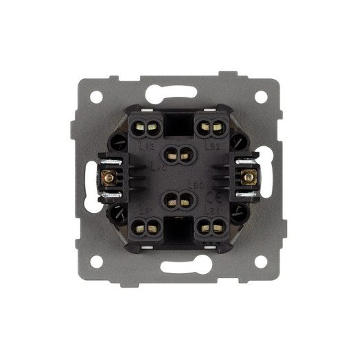 Arlight Механизм выключателя одноклавишный перекрёстный SWT-MKX1-PL-BK-V (250V, 10A) (-)