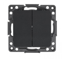 EKF PROxima Стокгольм Черный Выключатель 2-кл, 10А