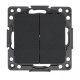 EKF PROxima Стокгольм Черный Выключатель 2-кл, 10А