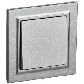 IEK BRITE Алюминий Выключатель 1-кл. 10А в сборе ВСР10-1-0-БрА