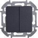 Legrand/Daccord INSPIRIA Антрацит Выключатель двухклавишный 10 AX - 250 В