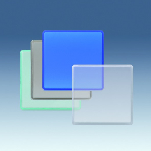 Simon 27 Play Красная прозрачная Накладка на выключатель, декоративная, сменная, широкая