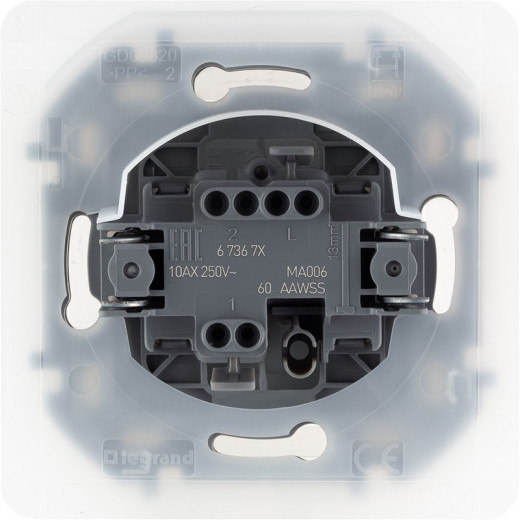 Legrand/Daccord INSPIRIA Антрацит Переключатель IP44 10 AX - 250 В