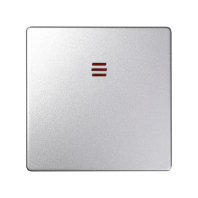 Simon 82 Detail Алюминий Клавиша 1-ая с подсветкой (для 75104-,75102-,75202-,75204-,75212-,75254-,75552-39)