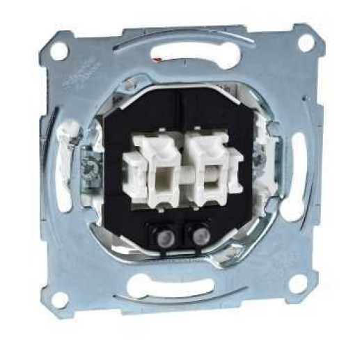 Schneider Electric Merten Механизм QuickFlex Выключателя 1-полюсного для 2-х цепей, с индикацией