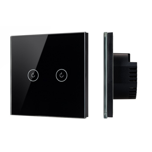 Arlight Выключатель сенсорный SWT-OMALI-S02-ZB-BK (250V, 10A, Zigbee) (Стекло)