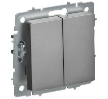 IEK BRITE Сталь Выключ. 2-кл. перекр. 10А ВС10-2-3-БрС