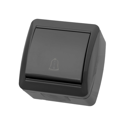 TDM Кнопка звонковая открытой установки IP44 6А серая 