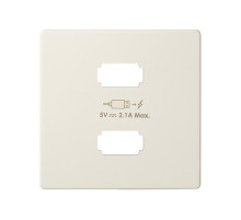 Simon 82 Detail Слоновая кость Накладка для зарядного устройства 2*USB