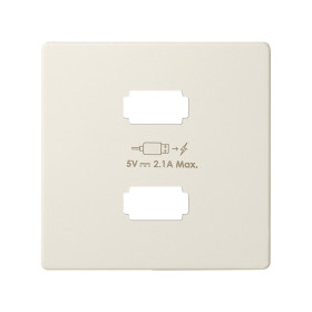 Simon 82 Detail Слоновая кость Накладка для зарядного устройства 2*USB