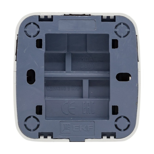 EKF Basic Минск Белый Выключатель 1-кл, 10А, ОП