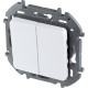 Legrand/Daccord INSPIRIA Белый Выключатель двухклавишный 10 AX - 250 В