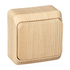 Systeme Electric Этюд наруж Дача Сосна Выключатель 1-клавишный(сх.1)