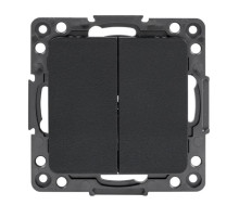 EKF PROxima Стокгольм Черный Выключатель 2-кл, 10А ,винт.клеммы