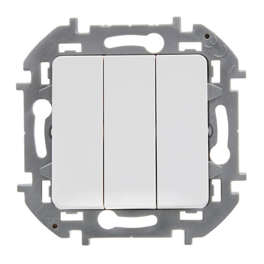 Legrand/Daccord INSPIRIA Белый Выключатель 3-кл, винтовые клеммы, 10 AX , 250 В