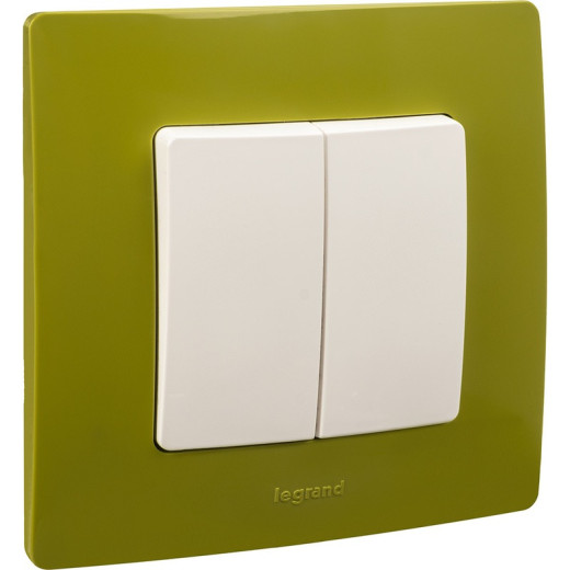 Legrand Etika Белый Выключатель 2-х клавишный, 10А