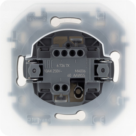 Legrand/Daccord INSPIRIA Слоновая кость Переключатель IP44 10 AX - 250 В