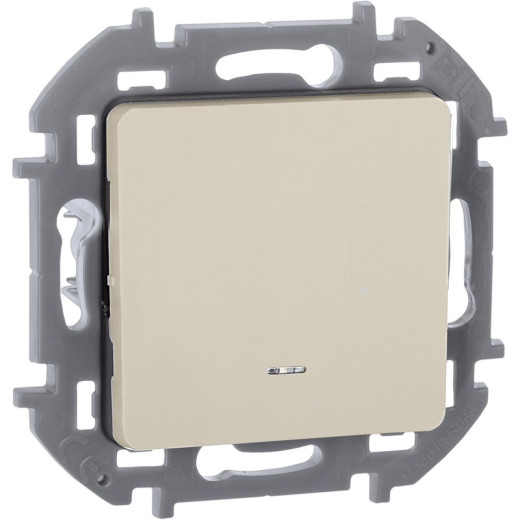 Legrand/Daccord INSPIRIA Слоновая кость Переключатель одноклавишный с подсветкой/индикацией 10 AX - 250 В