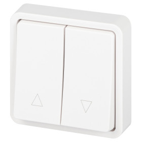 Переключатель ЭРА Эксперт 11-1528-01 для жалюзи кнопочный IP55 10АХ-250В СУ белый