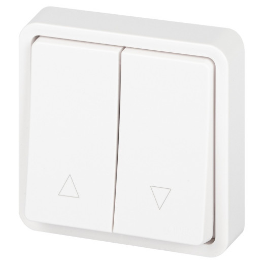 Переключатель ЭРА Эксперт 11-1528-01 для жалюзи кнопочный IP55 10АХ-250В СУ белый