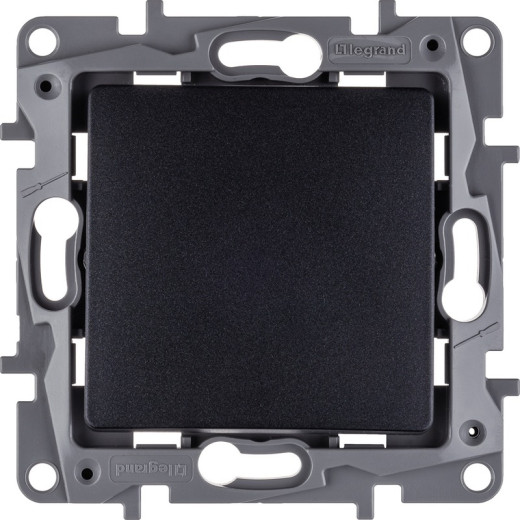 Legrand Etika Антрацит Выключатель 1-клавишный, авт.клеммы, 10AX, 250 В