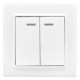 EKF Basic Минск Белый Выключатель 2-кл с индикатором, 10А, СП
