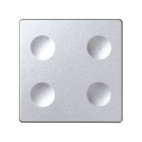 Simon Sense Алюминий Сенсорный 4-клавишный выключатель, с возможностью индивидуальной маркировки