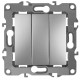 ЭРА 12-1107-03 Выключатель тройной, 10АХ-250В, IP20, 12, Алюминий