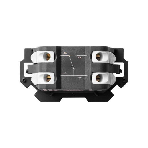 Simon 100 Переключатель (проходной) нажимной 10AX 220В~ с безвинтовым подключением 1Click