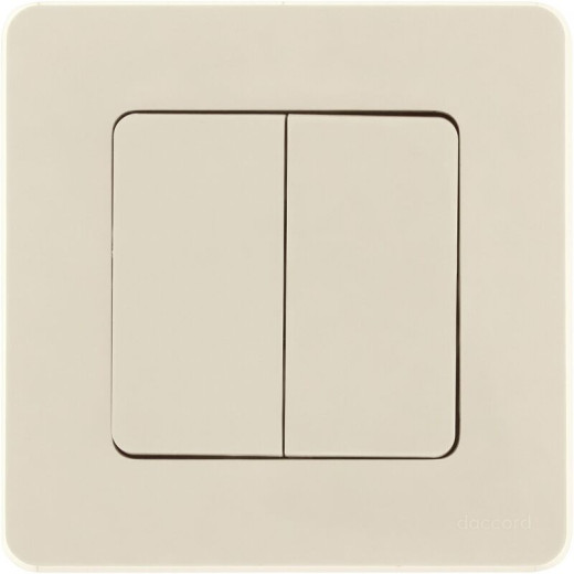 Legrand/Daccord INSPIRIA Слоновая кость Выключатель двухклавишный 10 AX - 250 В