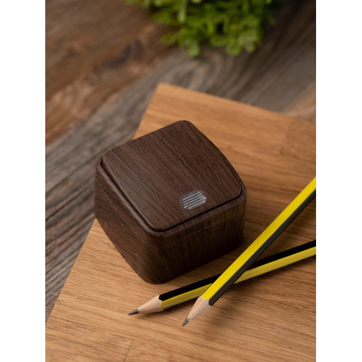 EKF Basic Минск Темное дерево Выключатель 1-кл с индикатором, 10А, ОП