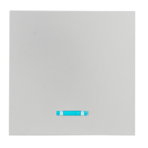 EKF PROxima Валенсия лицевая панель выключателя 1-кл. с индикатором 10А сталь